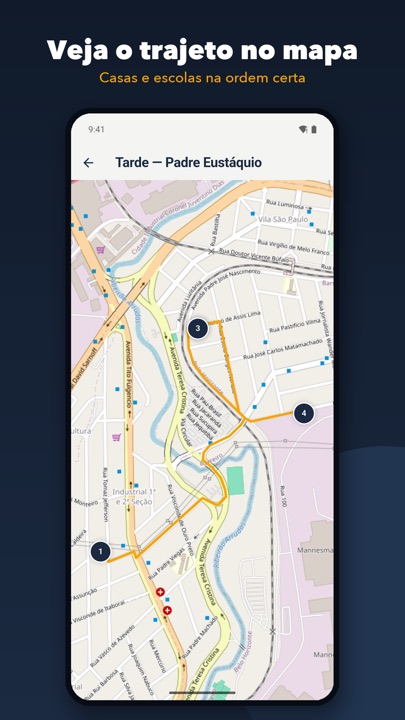 Tela do app EscolarTec Motorista